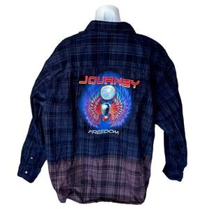 Journey Concert Tour Plaid Corduroy Shirt Shacket 3XL Oversized One of a Kind